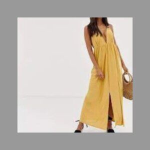 NWT ASOS DESIGN slinky maxi dress with ring detail Size 8